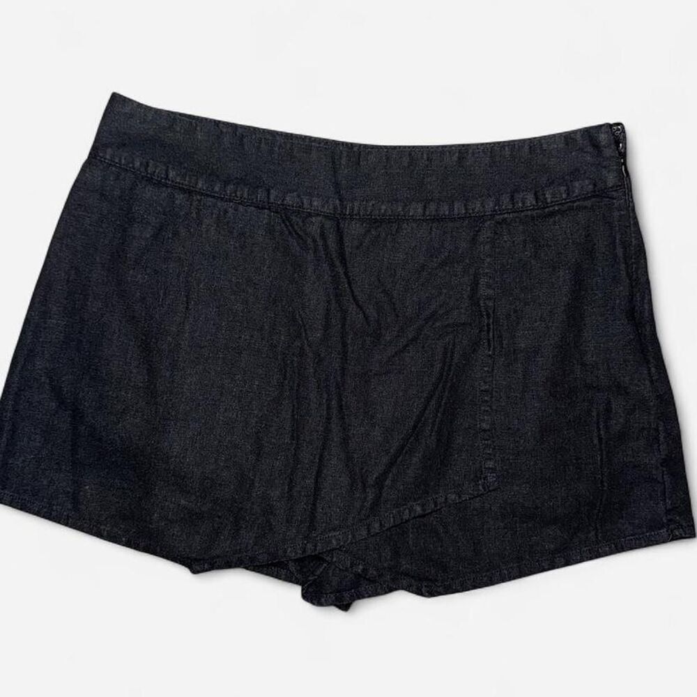 Gap Black Linen Wrap SKORT; Size 2